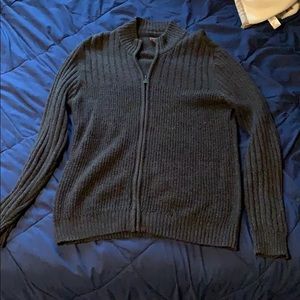 Long sleeve sweater with full zipper